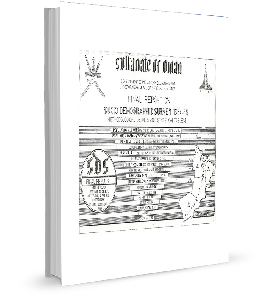 Final report on socio demographic survey 1984 - 1989 : Methodological details and statistical tables